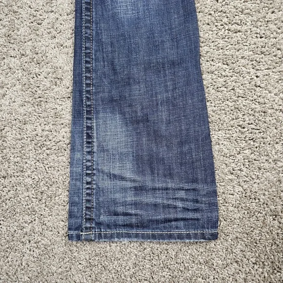 BKE Stella Jeans Womens 28 (31.5x33) Bootcut Low Rise Distressed Denim Faded - Picture 3 of 10